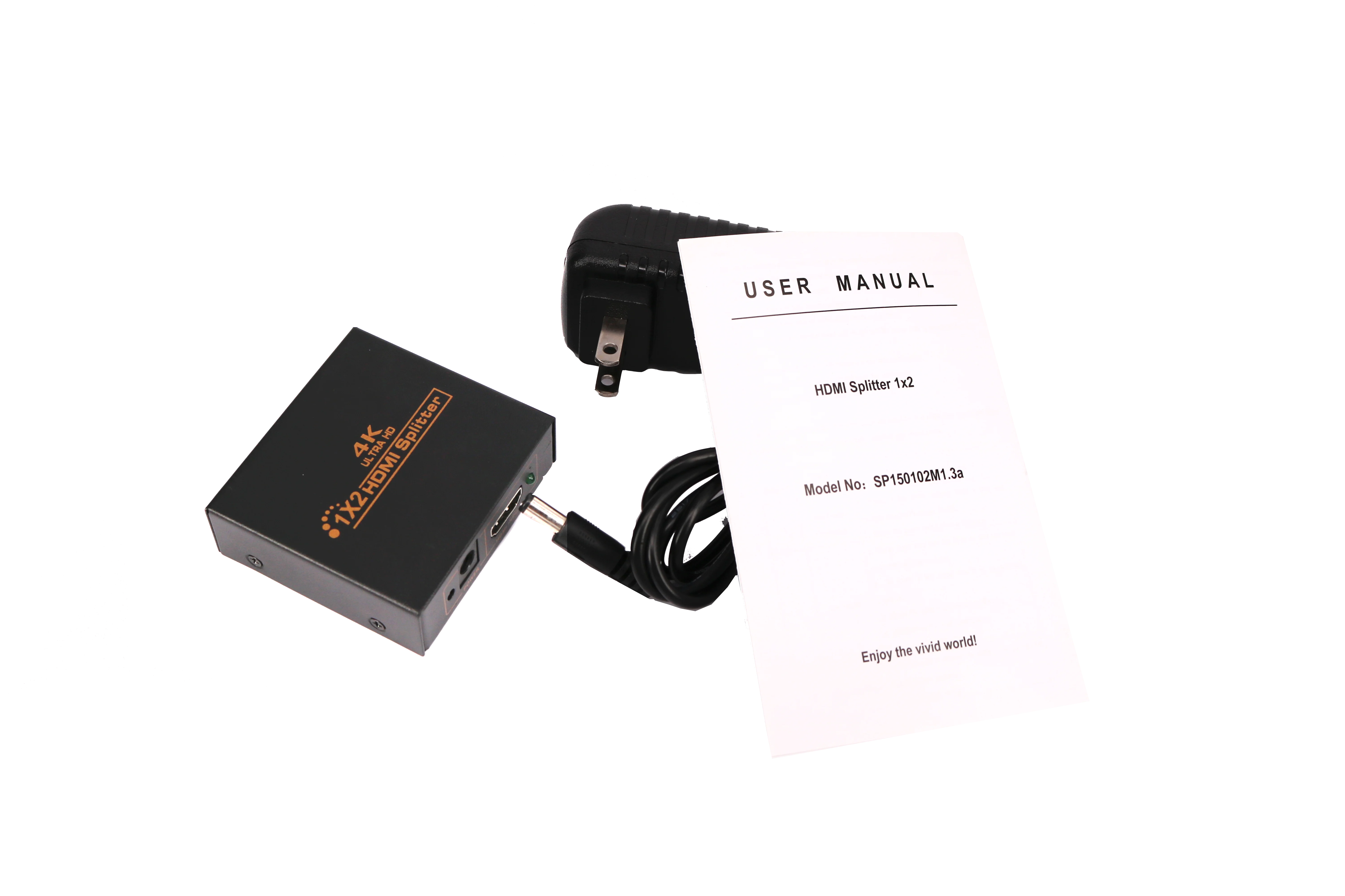 High speed 4k HDMI Splitter 2.0 1x2 with 1 input 2 outputs