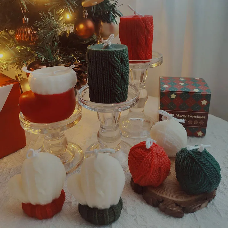 Snowflake Scented Candles Christmas Gifts Wholesale Creative Handmade Scented Modeling Candles Mini Christmas Scented Candle Jar