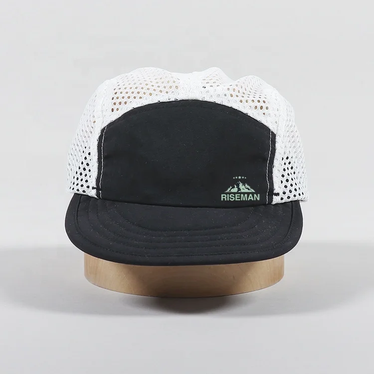 Custom 5 Panel Quick Dry Hiking Trail Cycling Duckbill Running Hats Soft Foldable Brim Camper Cap Ultralight Sports Mesh Caps