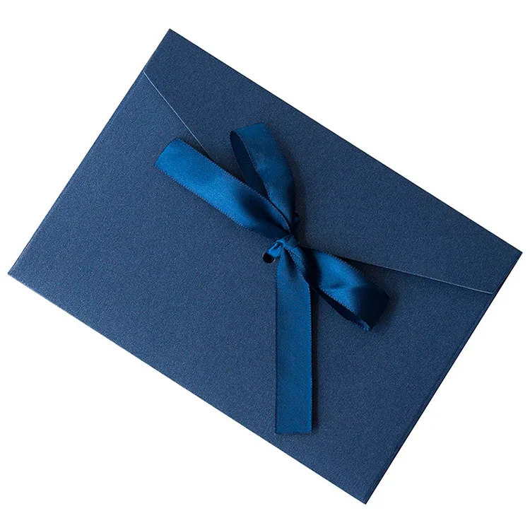 
Wholesale custom logo printed kraft paper envelop packaging with bow-knot envelope gift 