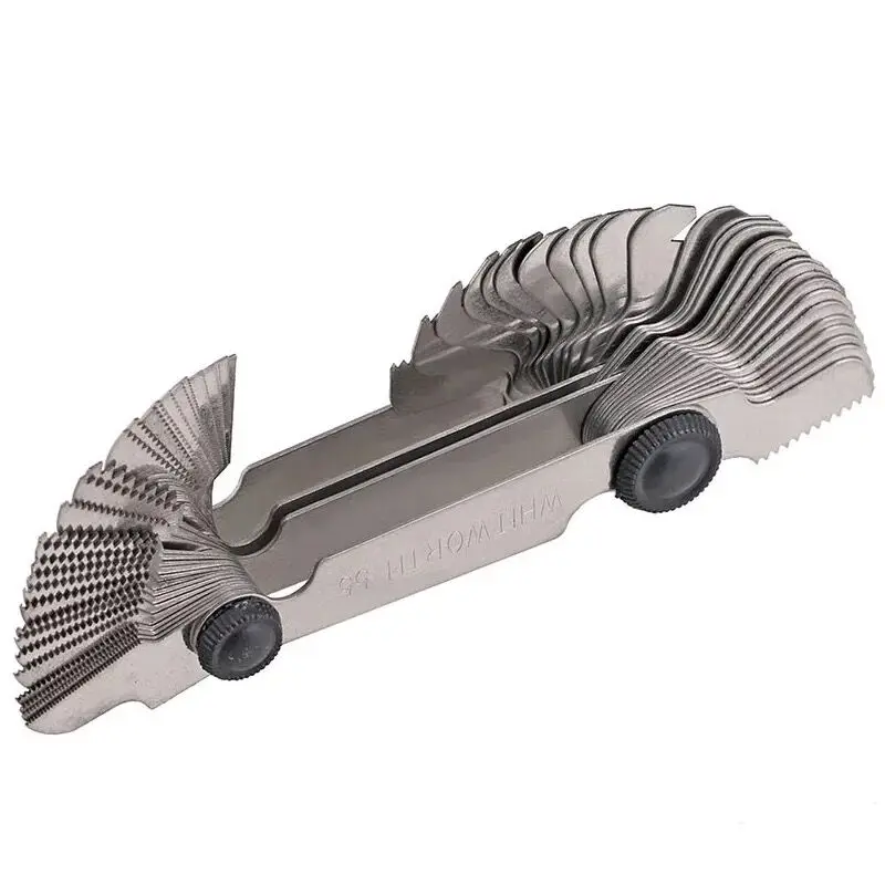 52 Blades Set 55-Degree & Metric 60-Degree Grip Whitworth Screw Thread Pitch Gauge Measuring Gauging Tools