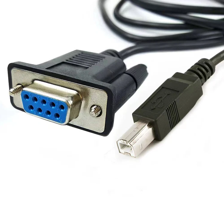 Custom 1.8m DB9 Female to USB 2.0 B Male Type B To Rs232 Db9 To B Male Db 9 Male Rs 232 Cables