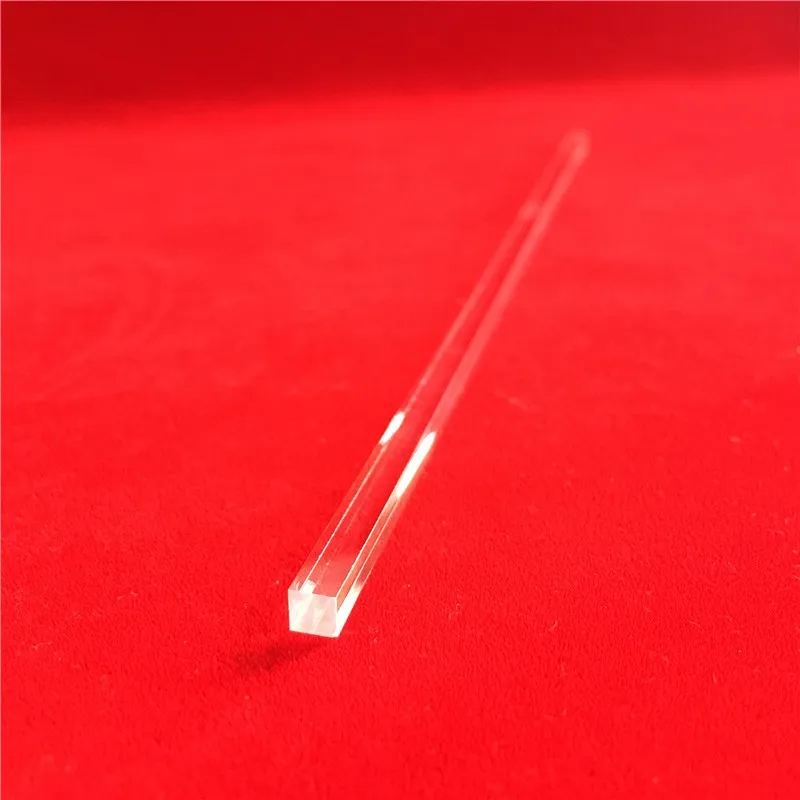 Customize polishing  square light guide clear silica quartz rod