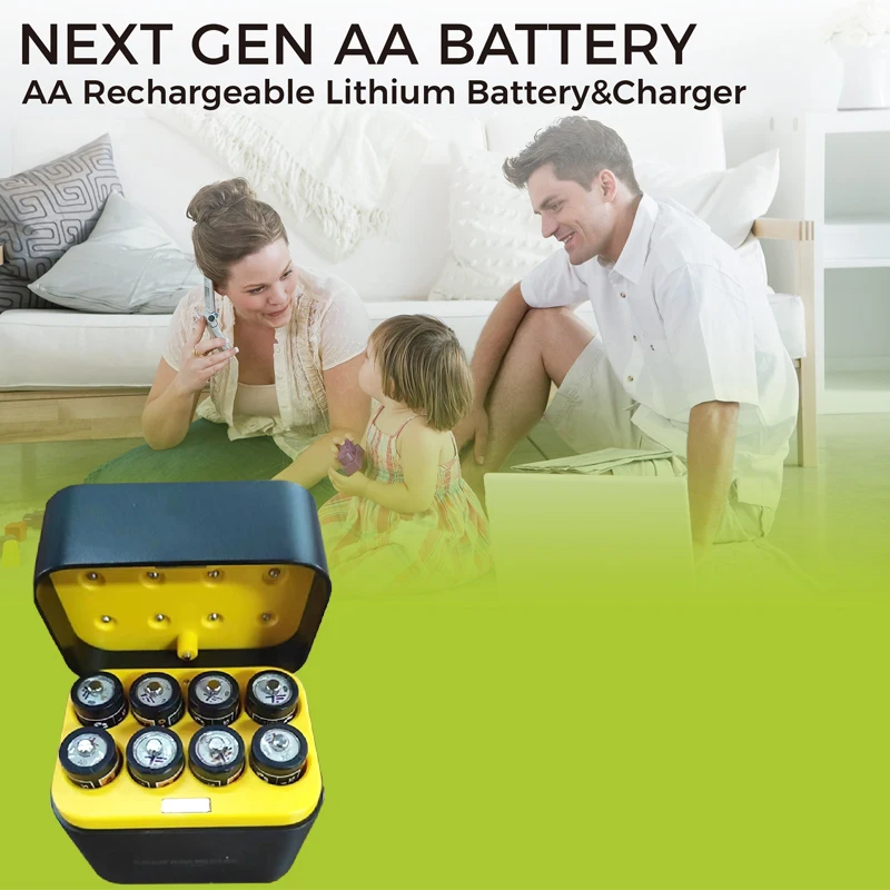 1.5V Li-ion lithium battery AA 3600mWh battery with smart charger 1.5V Lithium Battery