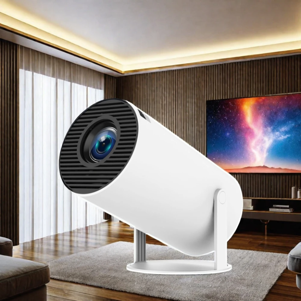 Портативный уличный домашний кинотеатр Видеопроектор Hy300 4k Android 11 Dual Wifi6 1080p кинопроектор для телефона