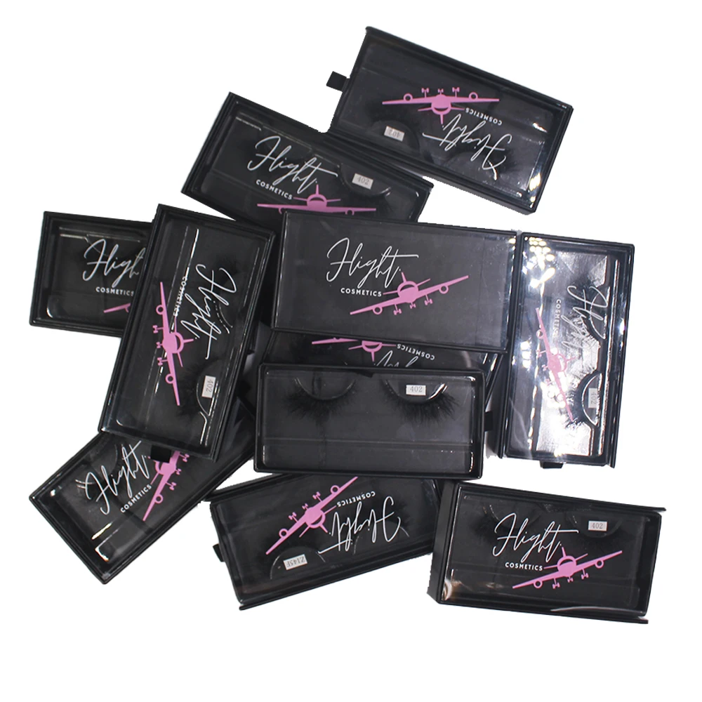 PVC holographic Drawer Box custom color Wholesale 25mm 3d Lashes Private Label Mink Eyelashes Custom logo Package Box