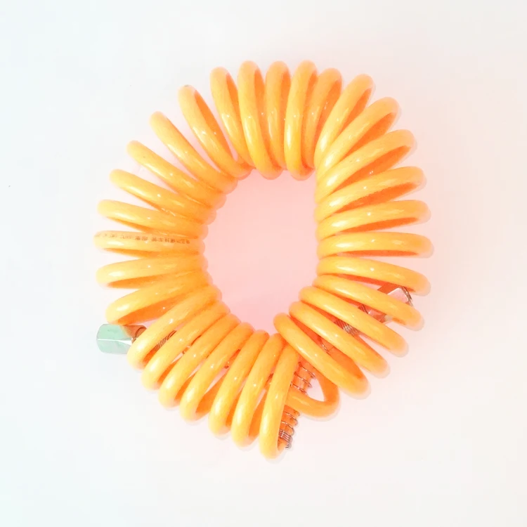 Cost-Effective Truck PU braided Coiled Tube Spring Pneumatic Spiral Air Brake Hose Assembly For Semi Trailer