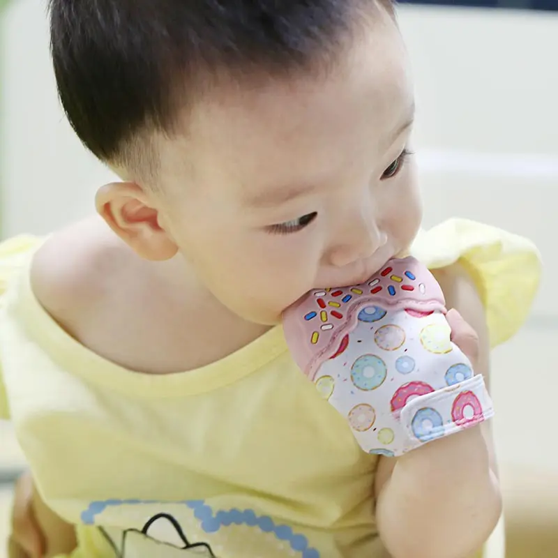 
Donut BPA Free Soothing Teething Mitten For Baby 