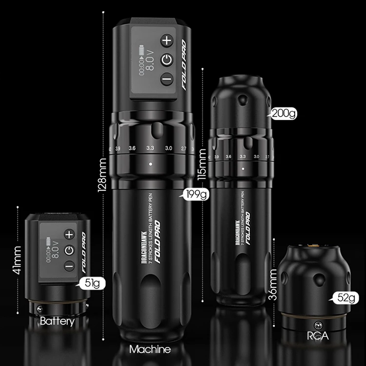 2023 New model supplier best seller Fold Pro Wireless Tattoo Pen Machine