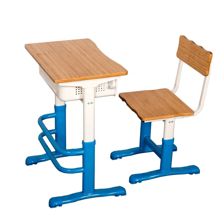 Современный студенческий стол, стул для школьной мебели, одноместный или двойной стол, 100% бамбуковый офисный стол, ecomax