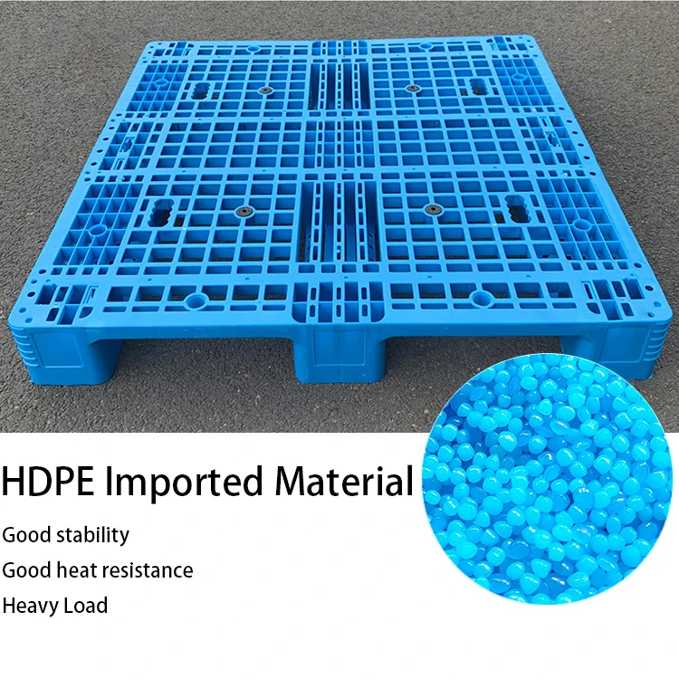 SATONG Heavy duty double side face 4 way entry industrial reversible warehouse use stackable large Plastic Pallet