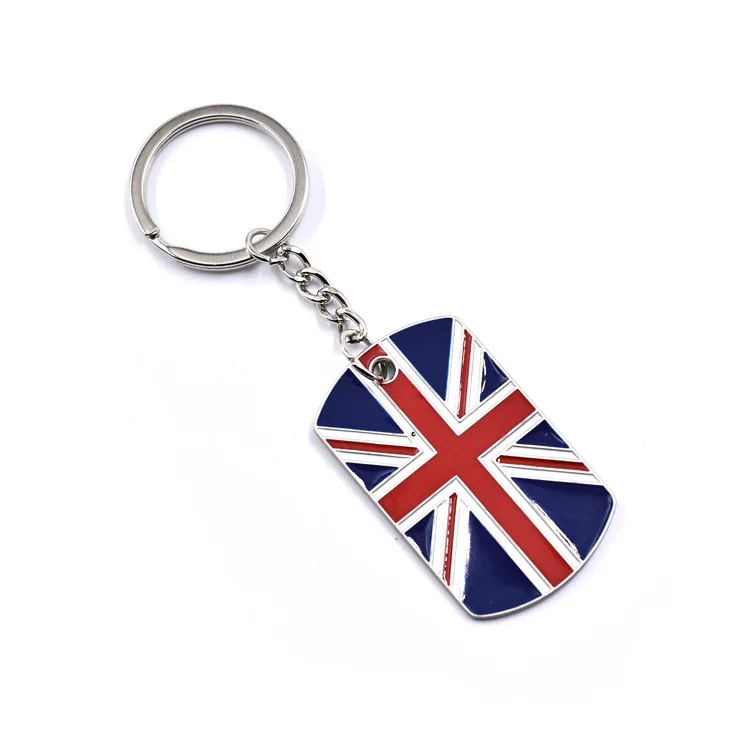 Wholesale custom metal country keychain flag keychain
