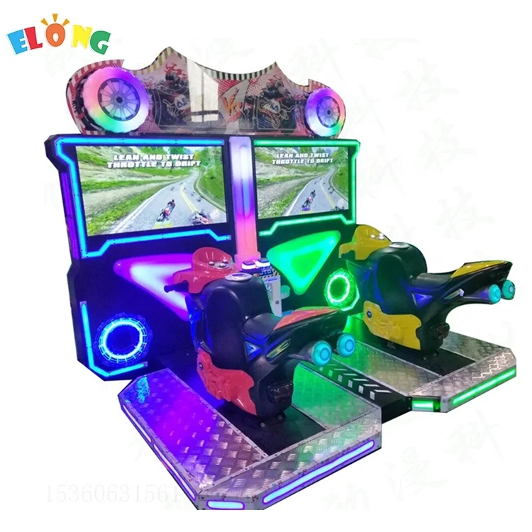 Double Players Motorcycle Racing Simulator Arcade Game Machine