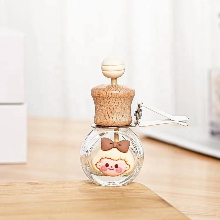 Hot sale clear 10ml portable small device car perfume glass bottle Auto Fragrance Aromatherapy Diffuser