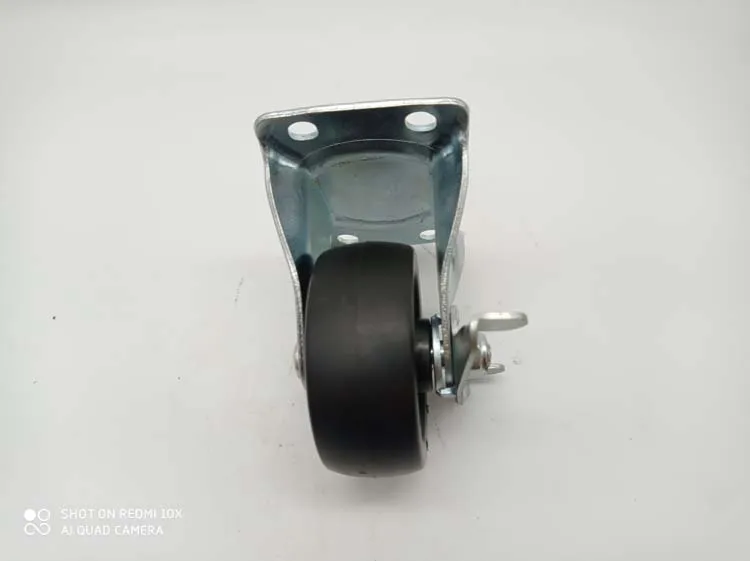Most Popular Factory Outlet 75x32 Fixed Caster Wheel with Side Brake Economically Priced Casters