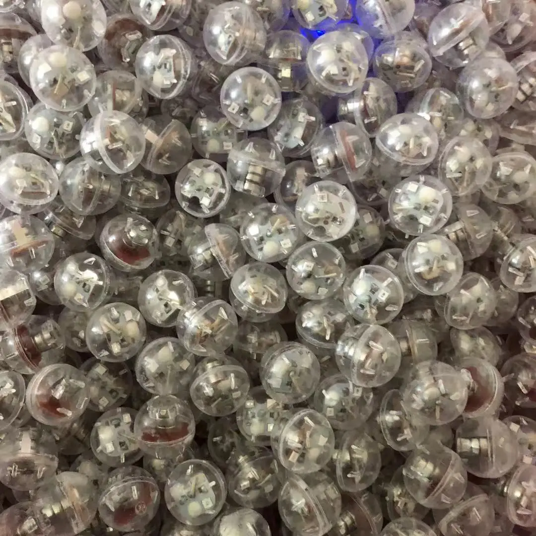 Wholesale Plastic Battery Powered Transparent Mini LED Light flash Ball Glowing Balls Toy Accessories