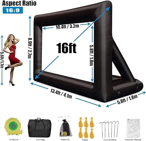 Blow Up Big Outdoor Movies Inflatable TV Screen Open Air Cinema Inflatable Movie Screen