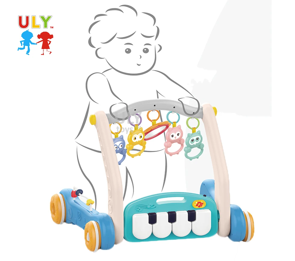 2 In 1 Baby Walkers Piano Rack Pedal Toys Baby Activity Gym  Foldable Musical Play Mat Infant Activity Mat