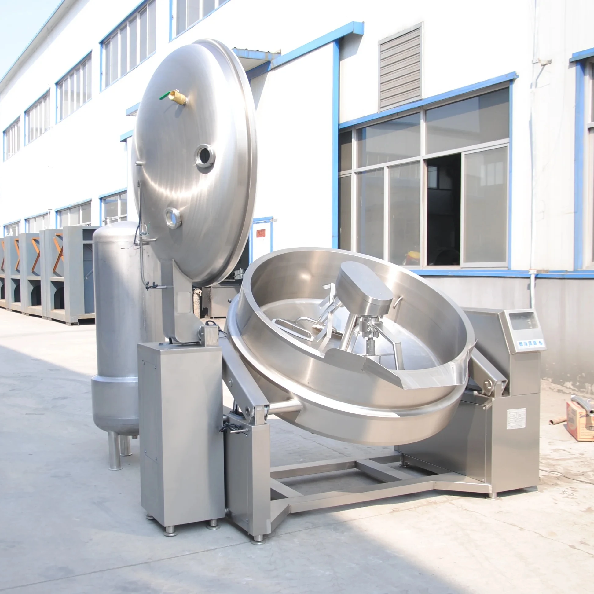 Jiali stainless steel jam kettle jam cherry caviar cooking pot machine with mixer