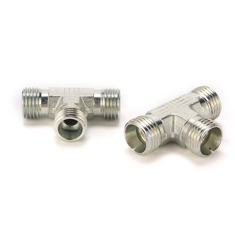 high quality metric male thread carbon steel/brass tee pipe fitting