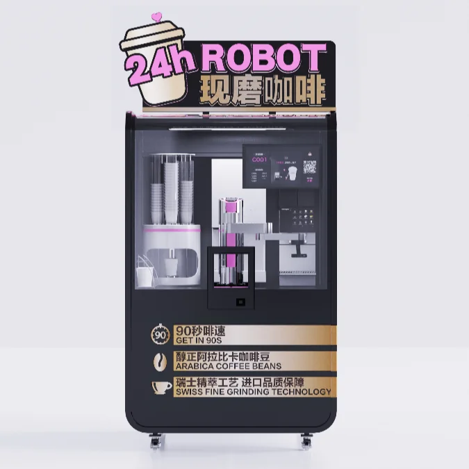 Oem Odm Coin Freshly Grind Coffee Vending Machine Outdoor