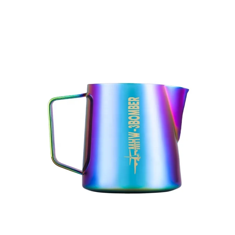 MHW-3BOMBER 600ml Milk Steaming Pitcher Stainless Steel Multicolored Latte Art Jug Barista Tool Kitchen Accessories