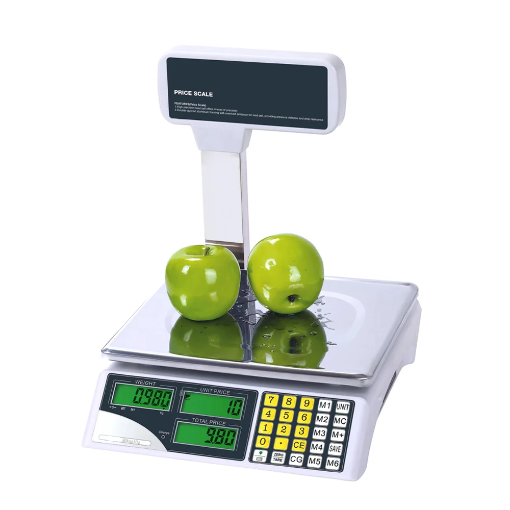 Digital Price Computing Scale Calculate Weight and Price Double-sided Display Electronic Pricing Scale