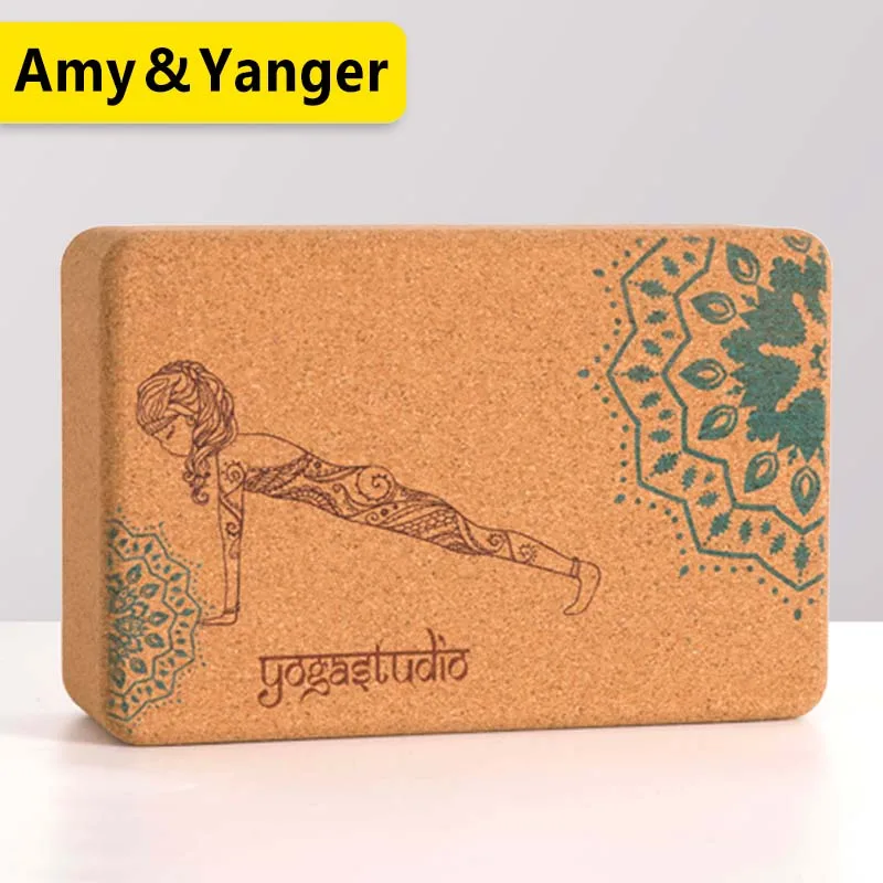 Прочный блок для йоги из пробки с принтом на заказ