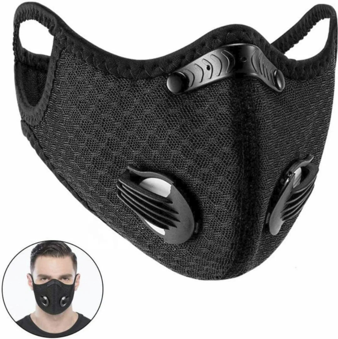 DIHAO Sports activated carbon filter Anti dust Bike mask Breathable mesh Bicycle Mask with double Valves