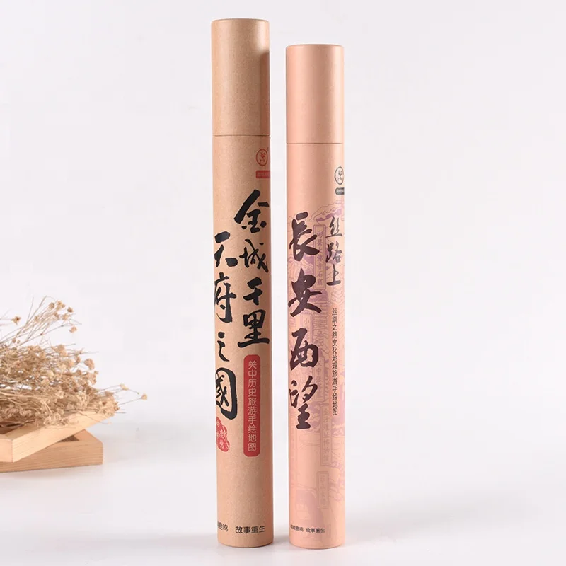 
Custom Poster Packaging Tube Postal Cardboard Poster Mailer Tube Packaging For Wallpaper Poster Mailing Tube 