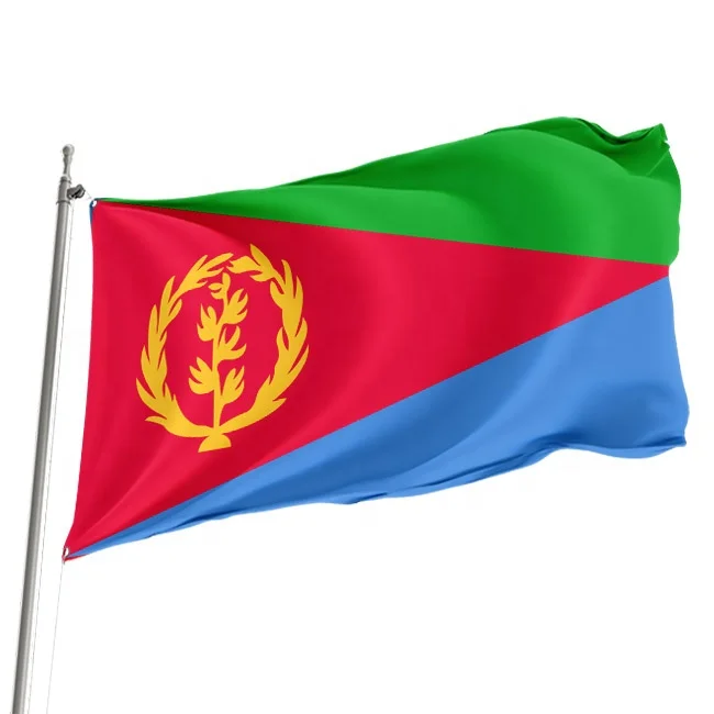 Promotional Product Factory wholesale 3x5ft digital inkjet printing thick and durable eritrean flag