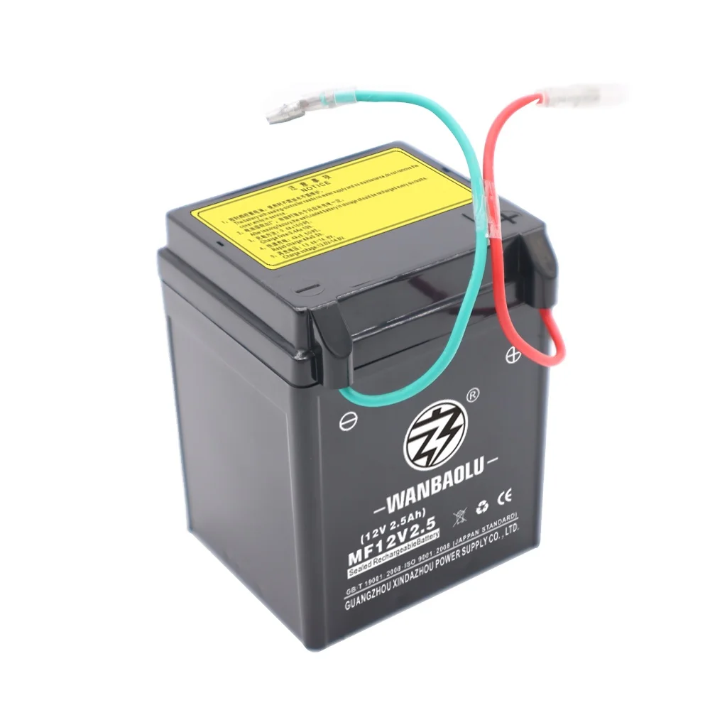 Storage Batteries 12V 2.5 AH lead acid batteries motorcycle battery YB2.5L-C YB2.5L-C-1