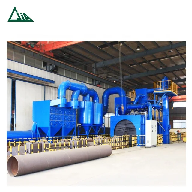 
Automatic steel surface cleaning equipment QGW External Pipe shot blasting machines line for sale 