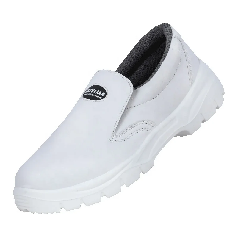 GUYISA White Anti Slip ESD Woman comfortable nurse shoes genuine Leather medical shoes anti-slip Nurse Chef Safety Shoes
