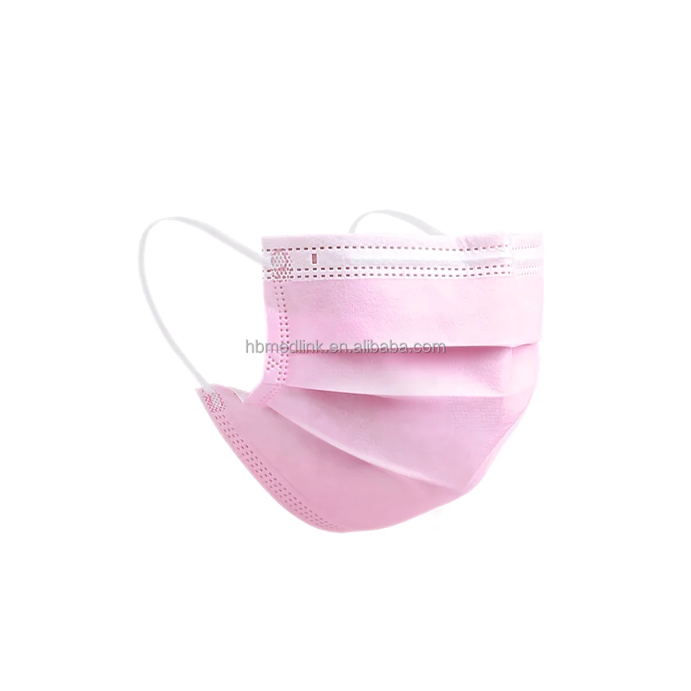 Wholesale  China disposable earloop pink medical face masks ASTM F2100 Level 3 face mask
