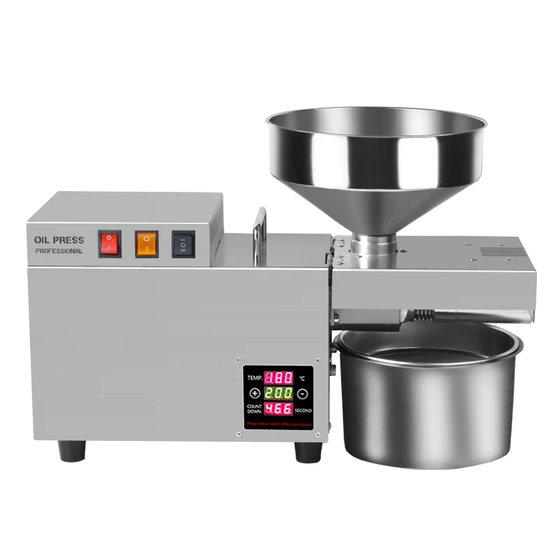 Commercial Household Rapid Oil Press Electric medium-sized stainless steel automatic cold and hot press