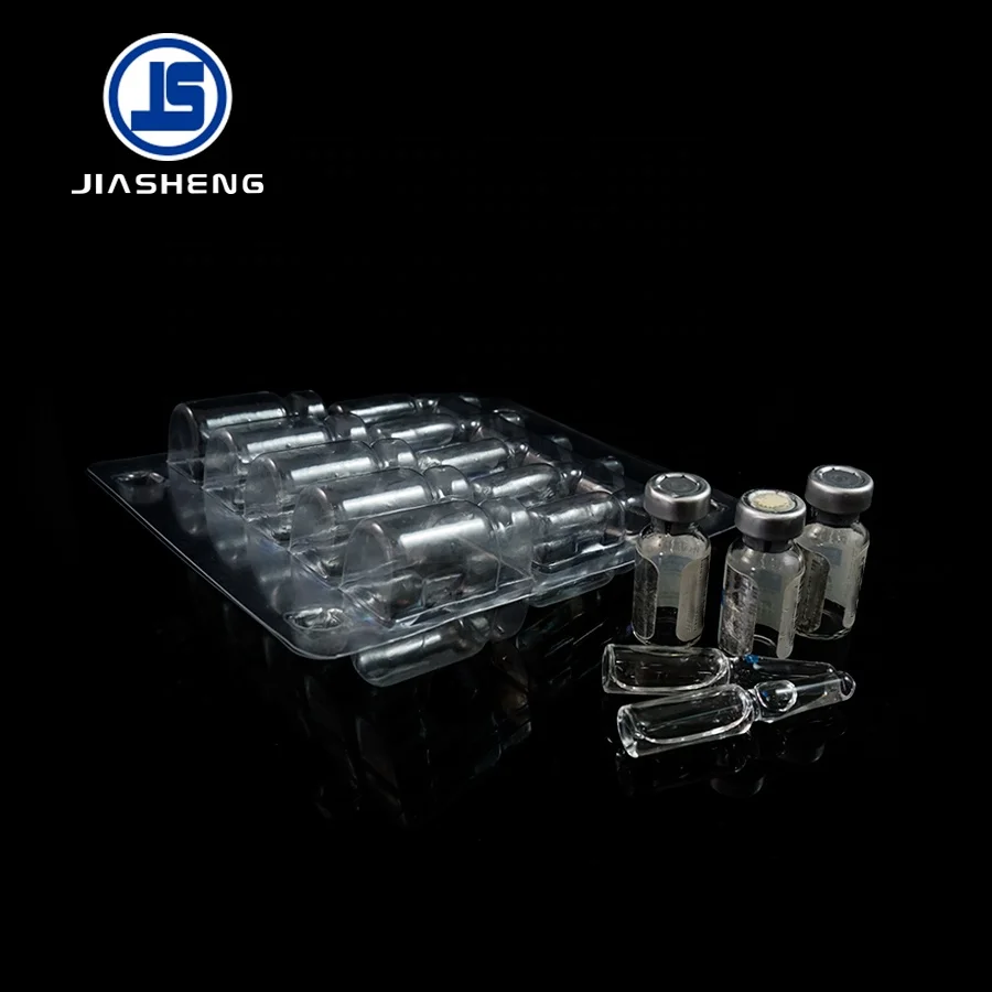 Accept Custom ISO13485 Approval Medical Plastic Vial Packaging Amploules Blister Trays