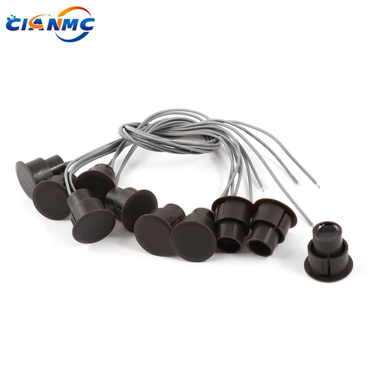 White/Black ABS Housing Normally Open/Closed Wired Magnetic Door Alarm Reed Switch With Cable On Request