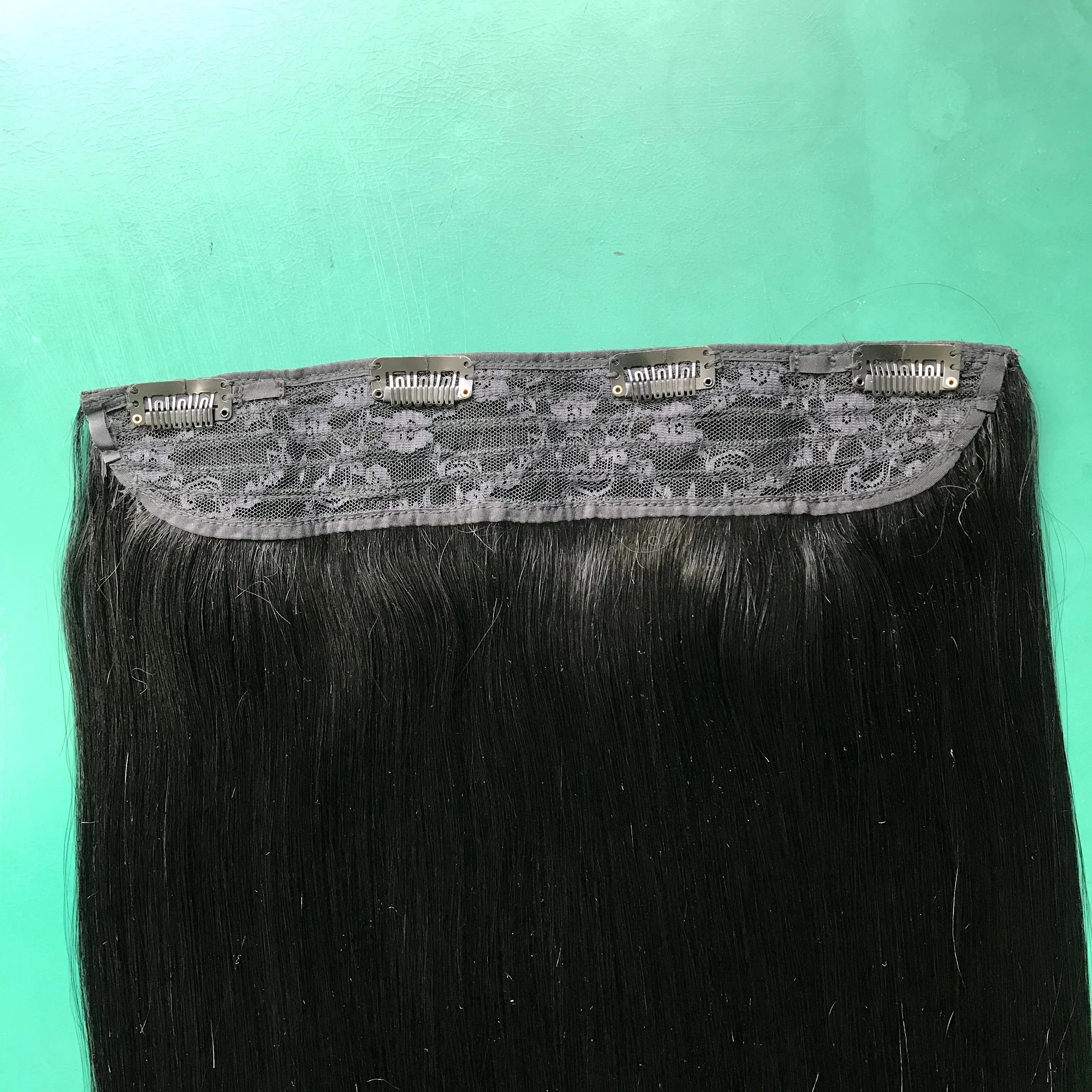 Premium Human Remy Virgin Cuticle Intact Double Drawn One piece Clip-ins Extension Seamless U Clip in Hair Extension