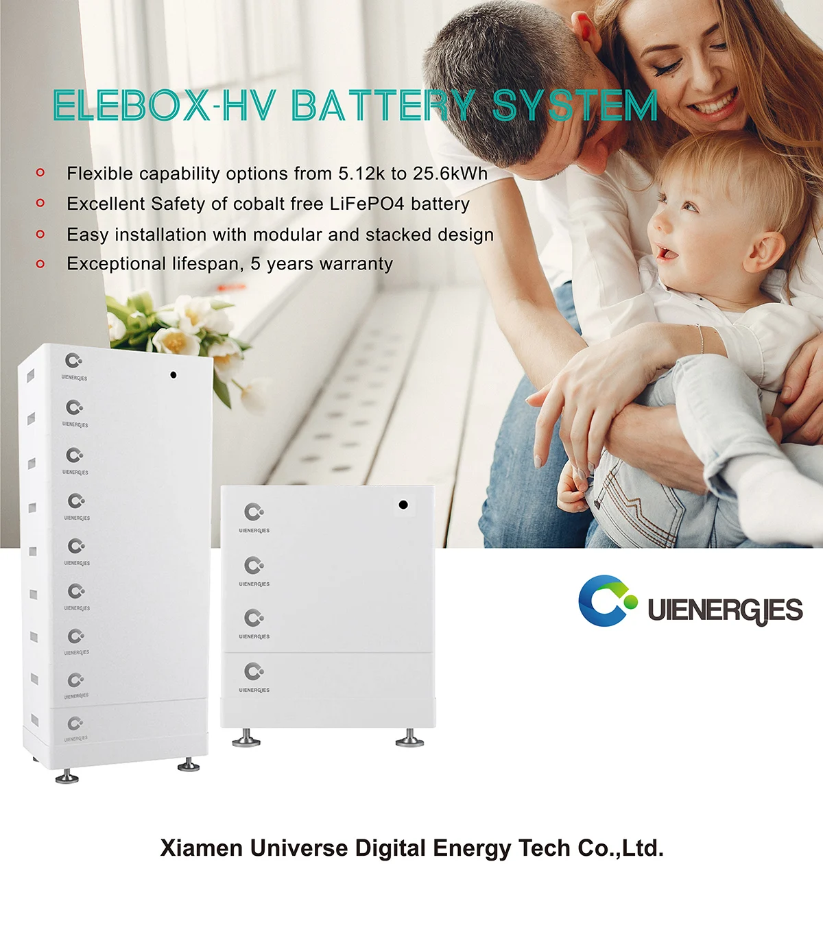 Long life cycle OEM 5.12kWh Powerbox 48V/51.2V Inverter Solar Energy Storage LiFePO4 residential home battery
