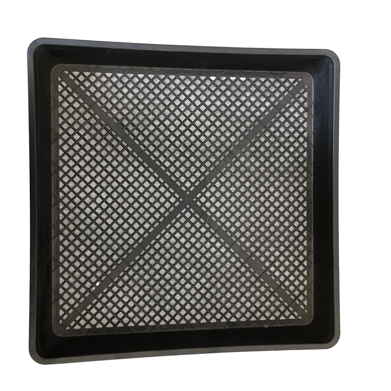 Manufacture Durable Black With Holes Vegetable Plant Seed Germination Growing Tray Seedling Trays Plastic Nursery Square Plastic