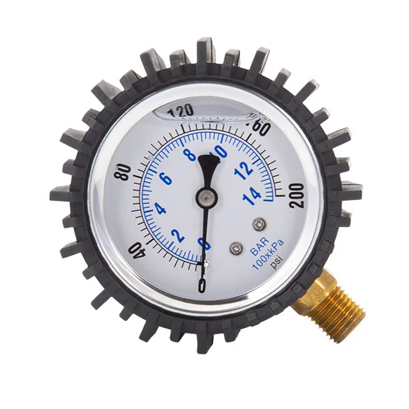 Protective Sleeve Pressure Gauge New Hydraulic Pressure Measuring Instrument 14bar Pressure Manometer
