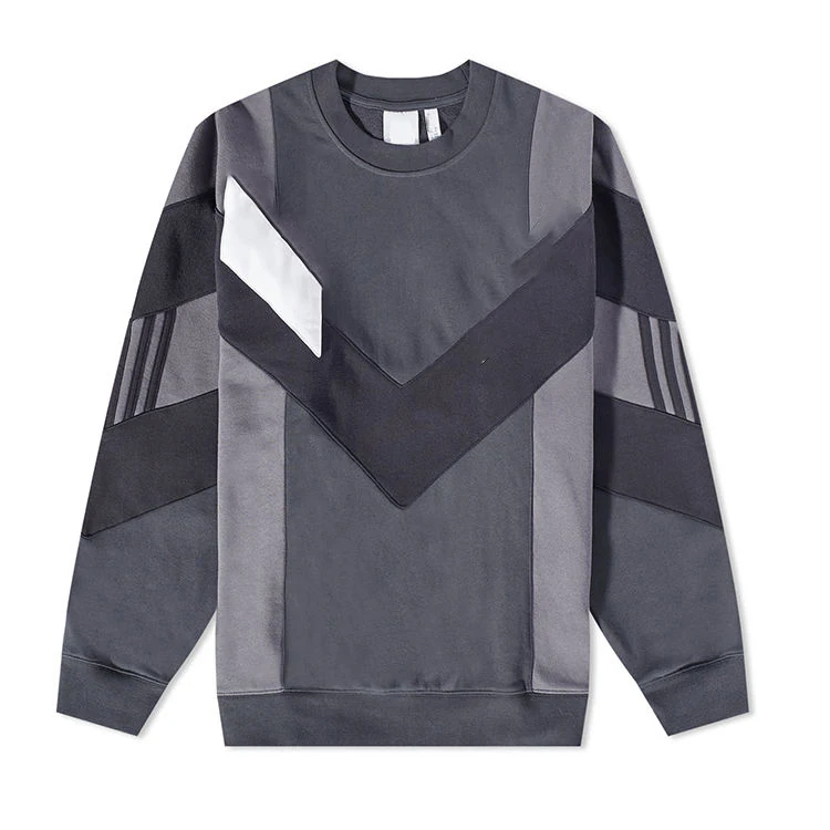 Top High Quality Custom Sweat Shirt Crew Sweat Carbon Grey Wash Color SweatShirt