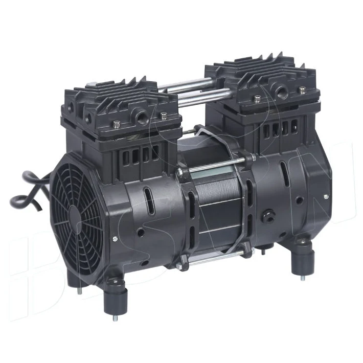 Bison China Wholesale 1400RPM 1Hp Oilfree Silent Air 750W Oil Free Compressor Head