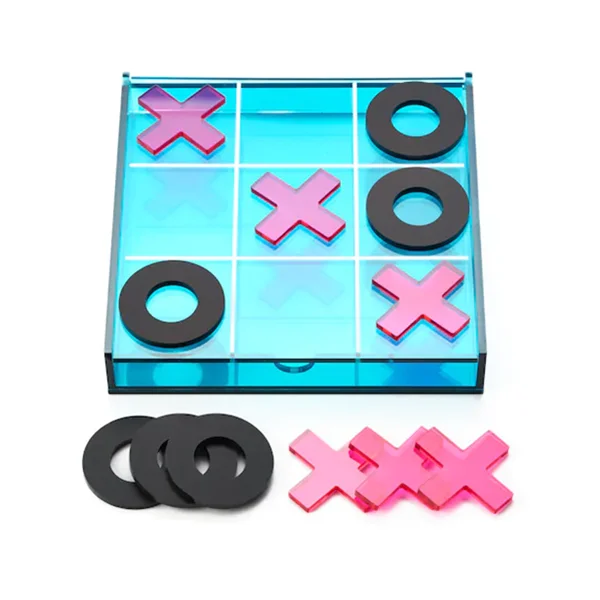 Прозрачная шахматная игра Hot Acrylic Tic Tac Game
