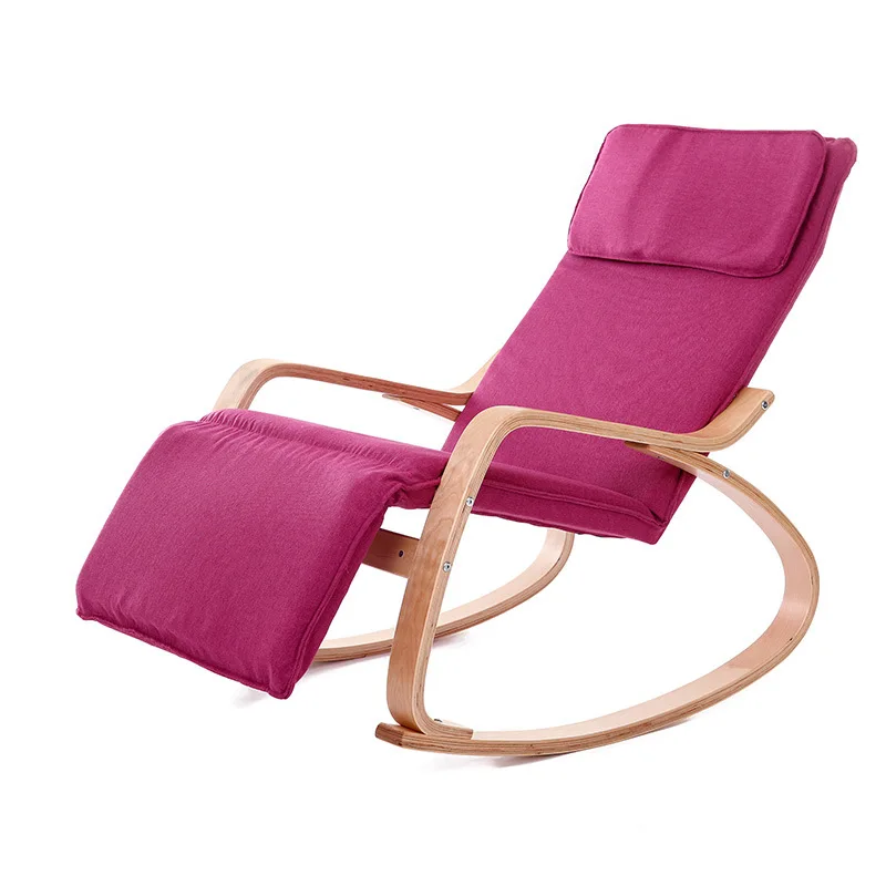 Customizable Colors Cheap Nordic Style Bentwood Relax Recliner Rocking Chair  For Outdoor Living Room And Bedroom