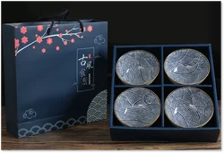 Water Grain Thread Bowl theme ceramic tableware set blue and white porcelain   dinnerware business giveaway withgift box