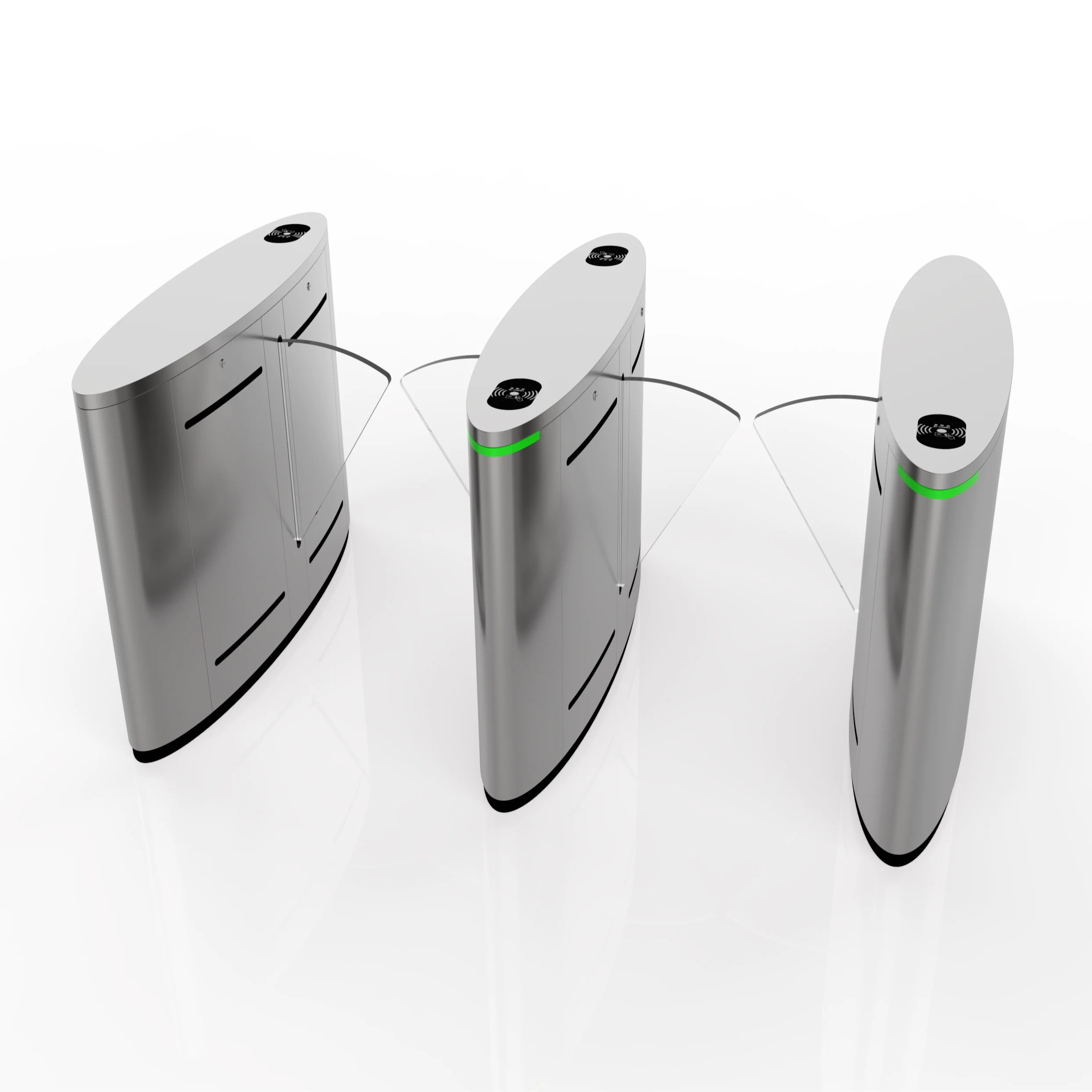 Entrance Automatic Security Small Swing Turnstile Pedestrian Access Control Product with QR code reader