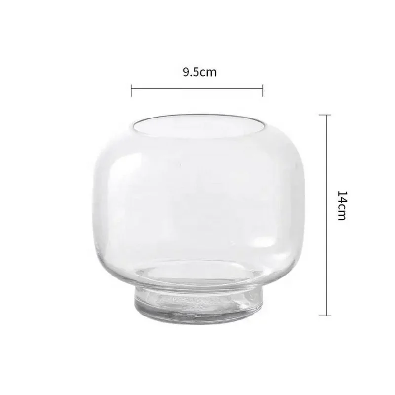 Custom Iogo OEM Clear, Glass Vase for Decoration Colored Bubble Floor Flower Jug Vase for Table Bookshelf Decoration/