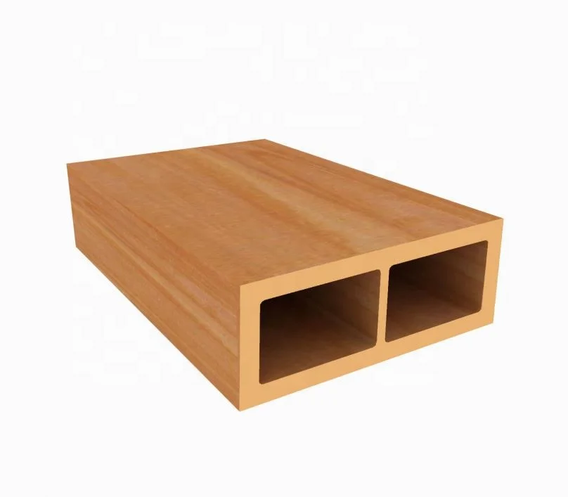 WPC outdoor teak wood logs timber tube  building and decoration materials